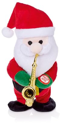 Premier Dancing Musical Santa with Sax & Santa Hat - 20cm Battery Operated - Christmas Decoration - Gift Idea - Indoor Use