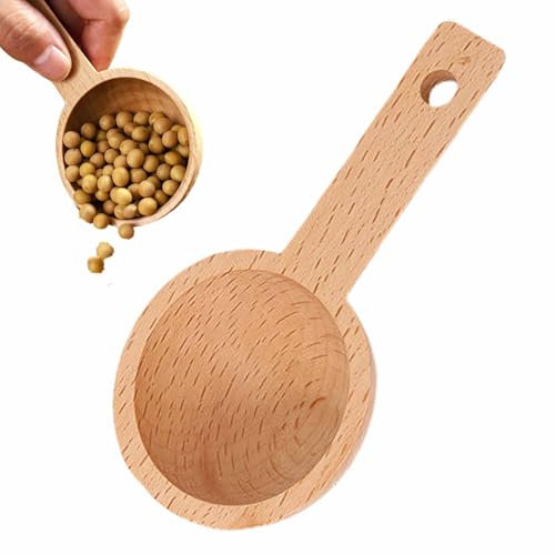 Wooden Coffee Scoop, 1 Tbsp 15ml Small Coffee Scoops for Jars Canisters Wood Sugar Scoop Coffee Measuring Spoon Wooden 1 Tablespoon Scoop for Home Kitchen Measuring Coffee Beans Tea Sugar