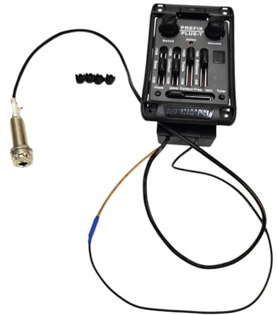 Sefdrert Guitar Pickups Prefix Plus-T Onboard Preamp Matrix Acoustic Pickup EQ Equalizer with Tuner Soft Piezo