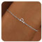 RMMD Armband Damen Silber, 18K Weißgold Vergoldete Silber Armband mit Buchstaben P Armkette Initiale Armband mit Buchstaben Silber Armbänder Damen Modeschmuck Geschenke für Frauen Mädchen