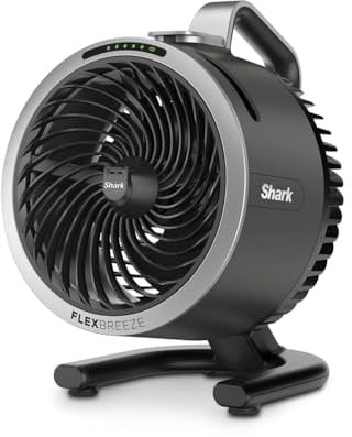 Shark FlexBreeze HydroGo Cordless Fan, Powerful Portable Fan with Misting, Indoor & Outdoor Cooling, Quiet & Durable, Compact & Lightweight, 5 Speed Settings, Charcoal FA050UK