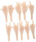 BESTonZON 5 Paare Puppenzubehör mit weißem Körper Handpuppen Modellieren von Handspielzeug aus Stoff Puppenteile Mini-Hände Puppenhände Plastik Beige