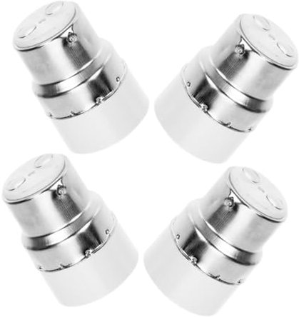 Tofficu 4 Stück Lampenfassung Umrüstsockel Glühbirnenfassung Glühlampensteckdose Adapter Fassungskonverter Glühlampensteckeradapter Glühlampensteckeradapter Lampenfassungsadapter Kupfer
