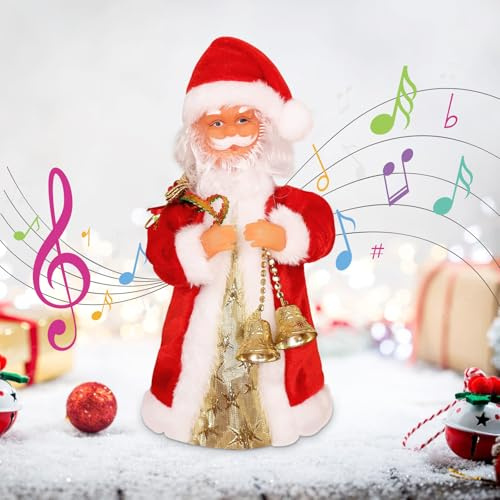 KIMIGO Elektrischer Weihnachtsmann,Weihnachten Dekoration Tanzende Weihnachtsmann,Santa Claus Toys mit Musikalisches Shaking für Home Indoor Party Tischdeko Weihnachtsdeko Lustiges Zubehör Geschenk