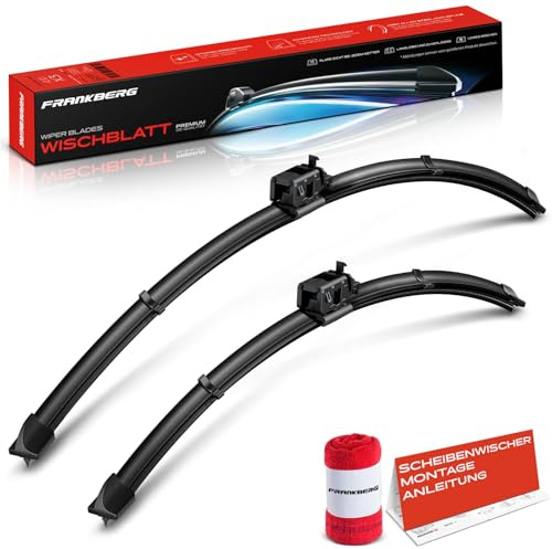 Frankberg 2x Scheibenwischer Wischerblätter Vorne 700mm/450mm | Kompatibel mit V-Klasse W447, Vito Mixto (Double Cabin) W447, inkl. Verschleißanzeiger und Reinigungstuch