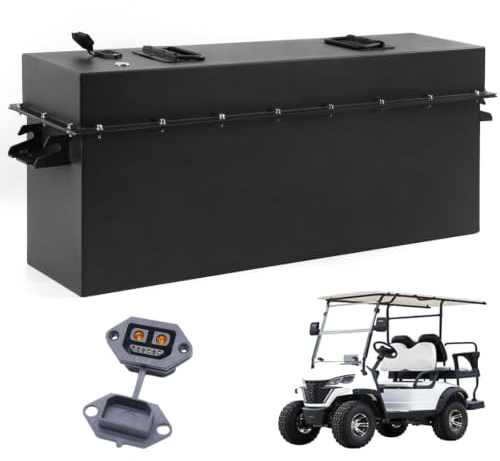 JHKJ Golf Cart Lithium Battery 48V 100Ah Lithium Iron Phosphate Battery | 48V 100Ah Large-Capacity Lithium Battery 48 Volt LiFePO4 Battery for Golf Cart/Sightseeing Vehicle/Tricycle