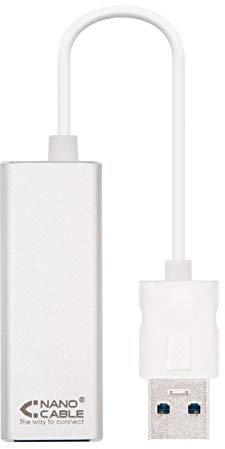 Nano Cavo 10.03.0401 – Ethernet LAN Adattatore di Rete USB 3.0 a Gigabit 10/100/1000 Mbps, Nintendo Switch, PC, laptop, Windows 10,8,7, XP, Vista, Mac OS e Linux)