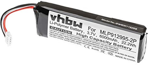 vhbw Akku kompatibel mit JBL Charge 2 Plus | Charge 2+ Lautsprecher Boxen Speaker (6000 mAh, 3,7 V, Li-Polymer)
