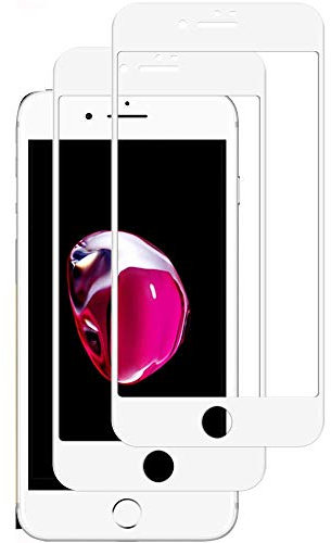 iGlobalmarket [2 Unidades] Protector de Pantalla compatible para iPhone 6 / 6S color Blanco, Vidrio Templado, Sin Burbujas, Pantalla completa, 9H Dureza, Resistente a Arañazos