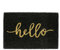 Nicola Spring Coir Door Mats - 60 x 40cm - Hello Black - Pack of 2 - Decorative Indoor Front Door Floor Mat Entry Dirt Trapper Rug Outdoor Boot Scraper Non Slip Backing Doormat