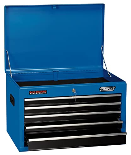 Draper 35746 Five Drawer Tool Storage Chest (26”), Blue