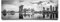 Atemberaubendes Skyline-Bild, Panorama-Foto von Singapore, Bild 3 in schwarz-weiss auf Keilrahmen-Leinwand 150x50cm, inkl. Befestigungen