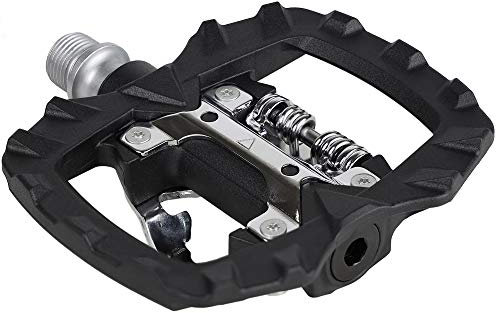 Venzo Multi-Use MTB Mountainbike CNC Cr-Mo Engineering Thermoplastick Sealed Clipless Pedale 9/16 Zoll kompatibel mit Shimano SPD Type Cleats SM-SH51 MTB Schuhe – einfach einstecken