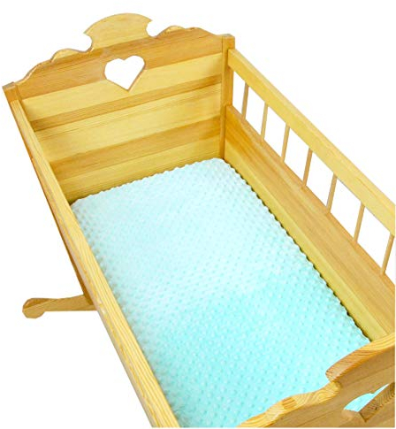 BABYLUX Spannbettlaken 40 x 90 Bettlaken Spannbetttuch Betttuch Minky Wiege 40x90 kinderwagen (Minze)