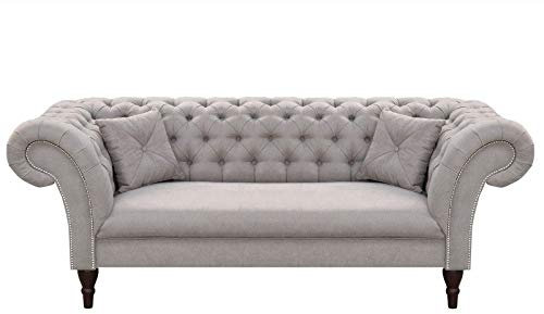 jvmoebel Chesterfield Design Couch Polster Leder Textil Sofa Sofas Couchen 3er Sitzer Neu