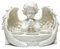 Deko Teelichthalter ''Loving Memory Angel'' - Engel Kerzenhalter für 3 Teelichter - 14x21x14cm - Dekoration Figur Babyengel
