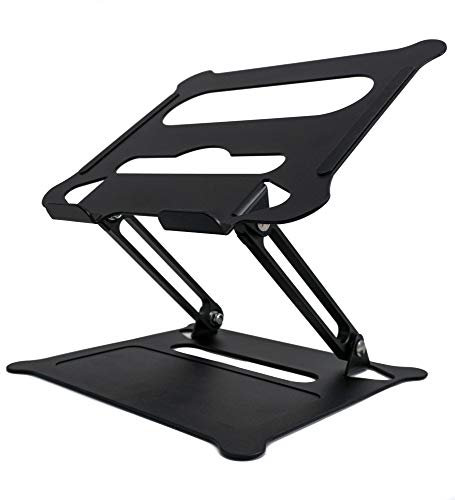 System-S Ständer einstellbar zur Kühlung aus Metall in Schwarz für Notebook Laptop