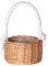 Geflochten Weidenkorb Klein Blumenkorb Blumenvase: Geflochtener Rattankorb Obstkorb Streukorb Wicker Rattan Basket Blumenmädchen für Tischdeko Hochzeitsdekoration