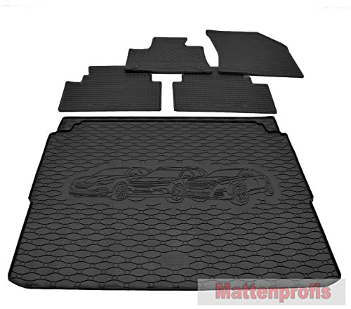 Mattenprofis Gummimatten + Gummi Kofferraumwanne Set kompatibel mit Citroen C5 Aircross ab Bj. 2018 GKK