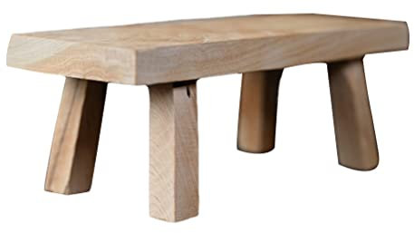 VOSAREA Small Bonsai Bench Mini Doll House Mini Bench Decor Small House Decor Furniture Crafts for Planter Supports for Adults Wooden Soap Tray Food Tray (5.50X2.16X1.97 Inch)