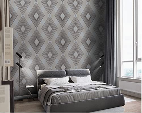 Tapeten Taupe Geometrisch Fototapete Moderne Tapete Wanddeko Vliestapete Wohnzimmer Schlafzimmer Selbstklebende Tapete TV Hintergrund Wallpaper53x1000cm(Breite x Höhe)