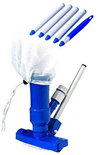 Fournitures de Piscine Mini Jet Piscine Spa étang Vide Tête de Brosse Outil de Nettoyage au Dessus du Sol Etang Fontaine Vide Nettoyant Pinceau Outils de Jardin (Color : Blue)