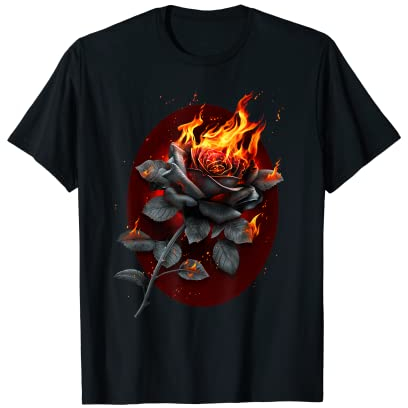 Spirale Original - Flammende Rose - Gothic Rose T-Shirt