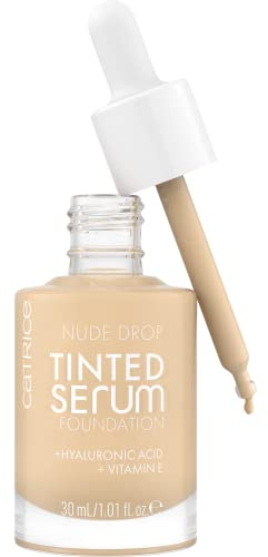 Catrice Nude Drop Tinted Serum Foundation, No. 004N, Nude, Long-Lasting, Mattifying, Natural, for Sensitive Skin, Vegan, Oil-Free, Perfume, No Alcohol, Pack of 1 (30 ml)