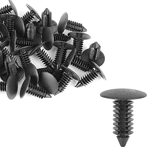 A ABSOPRO Voiture Fixation 8mm Trou Diamètre Boulon Rivets Clip Plastique Noir (Ensemble de 30)