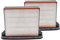 vhbw 2x Staubsaugerfilter kompatibel mit Eibenstock DSS 1250, DSS 25 A, DSS 25, DSS 1225 Staubsauger - HEPA-Faltenfilter-Nassfilter Schwarz Grau Weiß