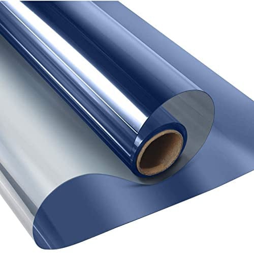 Sonakia Fensterfolie Sichtschutz, Spiegelfolie Fenster, Reflektierende Folie, Sonnenschutz Anti Uv Fensterfolie, Selbstklebend, Glas-tönungsaufkleber,WxH-120x200cm(47 * 79in)