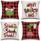 Ohok 4er Set Dekorativ Weihnachten Kissenbezug 45x45 cm, Polyester Leinen Zierkissenbezüge Kissenbezüge Dekor Kissenhülle Set für Wohnzimmer Schlafzimmer Sofa Couch Auto (G Weihnachtsball)