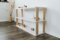 Modulares Montessori Regal aus Massivholz, Gerades Regal (Weißes + braunes Öl)