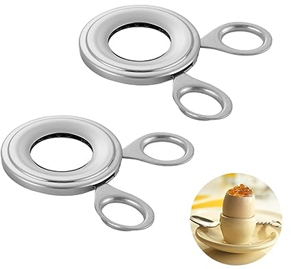BESTonZON Stainless Steel Egg Opener 2pcs Egg Scissors for Soft Boiled Eggs Stainless Steel Egg Shell Eggshell metal scissors quail scissors eggshell topper egg shell opener egg topper egg