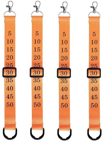 Wekuw 4 Stücke Fußball-Schiedsrichterarmband (Orange) Football Down Indicator Fußball-Yard-Marker Fussball Trainer Fußball-Armband Mit Abwärtsindikator am Handgelenk für Spielsportarten