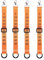 Wekuw 4 Stücke Fußball-Schiedsrichterarmband (Orange) Football Down Indicator Fußball-Yard-Marker Fussball Trainer Fußball-Armband Mit Abwärtsindikator am Handgelenk für Spielsportarten
