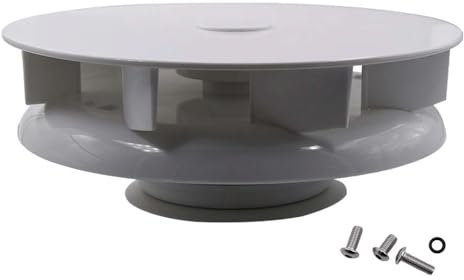 VHEUHZ Kleiner rotierender Dachlüfter mit niedrigem Profil für Busse und Transporter, Weißer windgetriebener Drehventilator