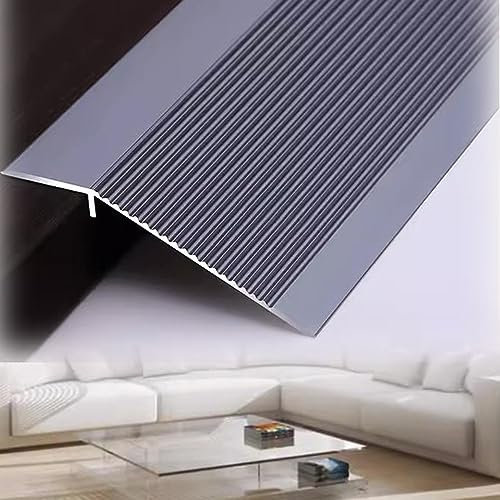 NEZIH Metal Threshold Strip,Front Door Entryway Reducer Floor Edging Trim Strip, Self Adhesive/D