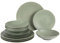 Table Passion - Service d'assiettes Vésuvio Vert Sauge 12 pièces