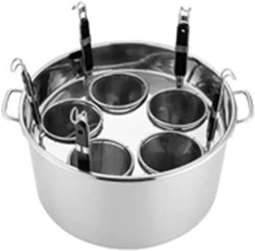 UNbit Pasta Pots Stainess Steel Pasta Cooker W/Inserts, Cookware Stockpot with Divider and Colander Strainer, Heavy Duty Induction Pot, Induction, Ceramic, Glass and Halogen Cooktops Compatible (Size