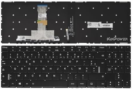 KINPOWER Clavier Azerty Français Compatible avec Lenovo Legion Y530-15ICH Rétro-éclairage