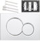 Stylish Dual Button Flush Plate for Geberit Sigma01 115.770.46.6 Actuator Plate Compatible with UP300 / UP320 / UP720 Concealed Cisterns (Silver)
