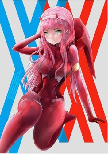 HfmQuisutron Jigsaw Puzzle 1000 Stück Zero.Two Japanische Science Fiction Anime Poster Für Spaß Erwachsene Holzpuzzle Spielzeug Geschenk De44Pz