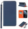 Cavor Phone Case Compatible for iPhone 11 Pro Max Cover,Genuine Leather Flip Wallet Case,[3 Card Holders][Magnetic Closure][RFID-Blocking][Lanyard] Protective Case - Dark Blue