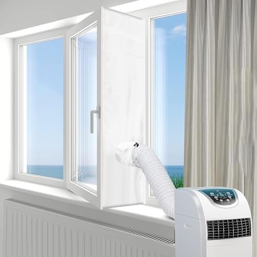 AOUQEE Kit de Sello de Ventana de Aire Acondicionado, Kit de Ventana Aire Acondicionado de Sujetador Adhesivo para Unidad de Aire Acondicionado Móvil, Secadora 500x45cm