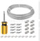Cavo Acciaio 2mm x 20m, Filo Acciaio, Fune Acciaio Inox, Filo in Acciaio Inox Cavo Intrecciato 7x7, Fune Metallica, Corda Metallica in Acciaio Inox per Appendere Quadri, Filo da Foto Luci Lampadari