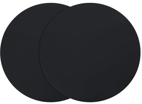 sourcing map 2pcs Silicone Microwave Mat 12 Inch, Multi-Purpose Hot Pad (Black)