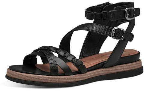 Tamaris Sandales Noires pour Femme, Noir, 40 EU