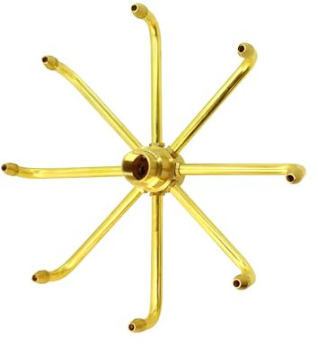 A5GOLD 8-armige Messing rotierende Brunnendüsenköpfe, Windmühle Teich Brunnen Düse, geeignet für Park Teich Hotel Quadratische Brunnen Landschaft FN011 (1,5 Zoll - DN40)