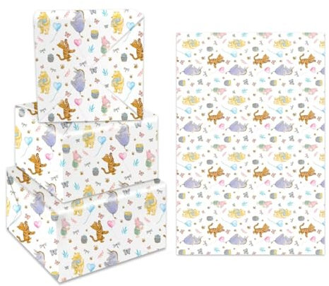CORODER Geschenkpapier für Geburtstage, Party-Dekoration, Gastgeschenke, Partyzubehör, Bastelarbeiten, Geschenk, 5 Stück, 74,9 x 50 cm